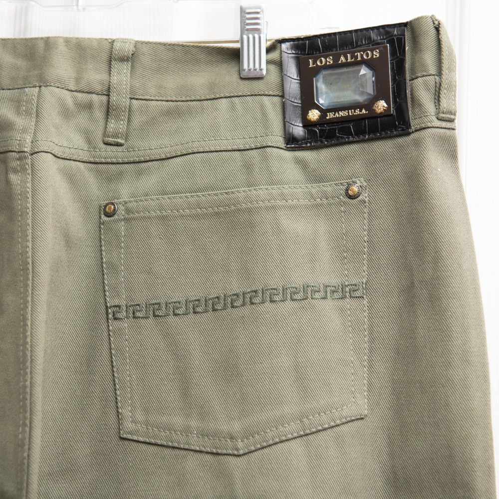 Los Altos Boots Pants NWT Jeans Mens 42x32 Plus Size Olive Green Straight Leg